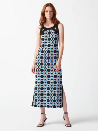 242080 Dress - Black/Multi (Joseph Ribkoff)